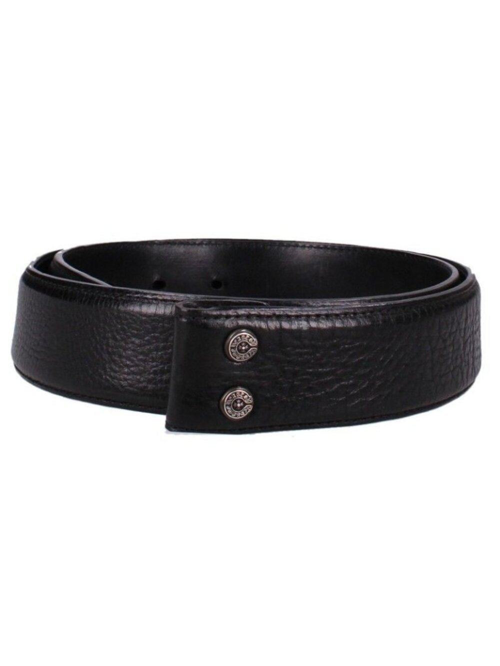 Chrome Hearts 1.5 Strap Scroll Label Rivets Leather Belt